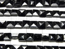 [Video] Black Spinel AA++ Faceted Square 1strand beads (aprx.13inch/32cm)