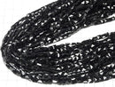 [Video] Black Spinel AA++ Faceted Square 1strand beads (aprx.13inch/32cm)