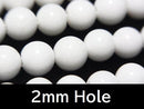 White Onyx AAA- Round 8mm [2mm hole] half or 1strand beads (aprx.15inch/37cm)