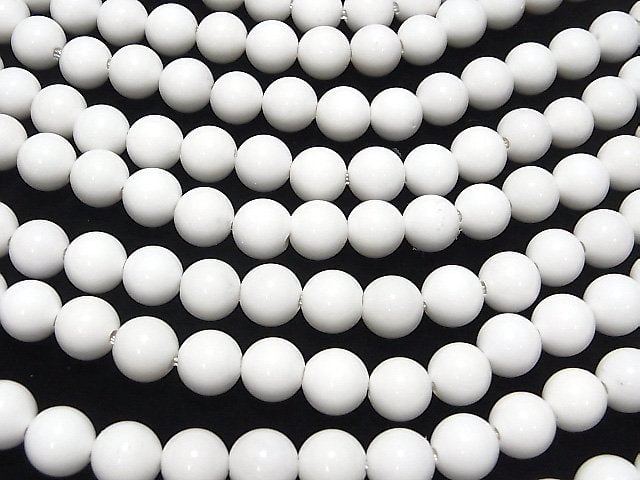 White Onyx AAA Round 10mm [2mm hole] half or 1-strand beads (approx. 15 inches/36 cm)