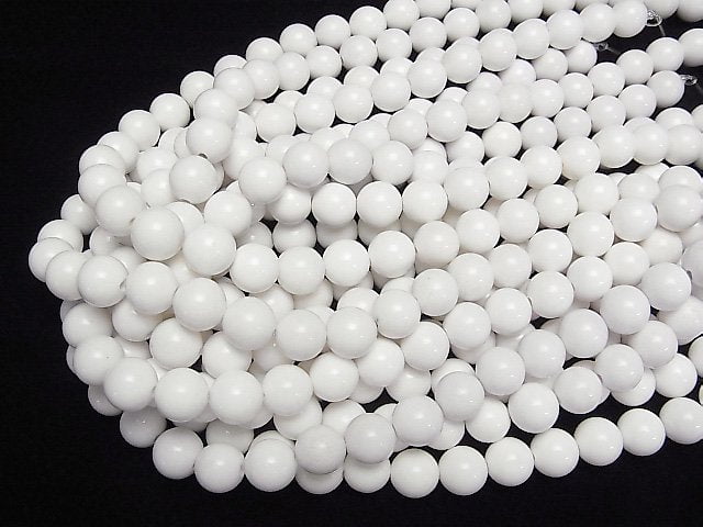 [Video] White Onyx AAA- Round 12mm [2mm hole] half or 1strand beads (aprx.15inch/36cm)