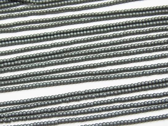 1strand $2.39! Frost Hematite Round 2mm 1strand beads (aprx.15inch / 38cm)