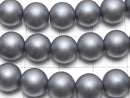 Frost Hematite Round 8mm 1strand beads (aprx.15inch / 38cm)
