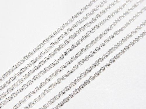Silver925 Cable Chain 1.1mm Sterling Silver Finish [38cm][40cm][45cm][50cm][60cm][75cm] Necklace 1pc