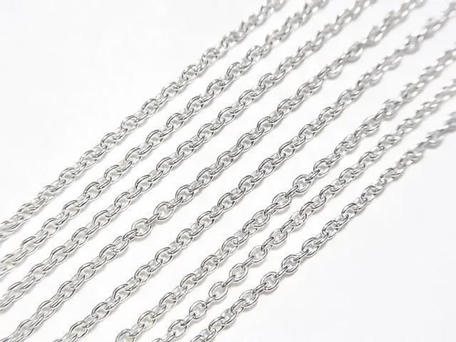 925純銀方塊鏈 1.3mm 純銀電鍍處理 [18cm][38cm][40cm][45cm][50cm][60cm][75cm] 項鍊 1件