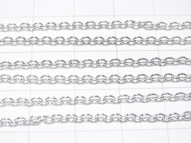 Silver925 Cable Chain 2.0mm Pure Silver Finish [38cm][40cm][45cm][50cm][60cm] Necklace 1pc