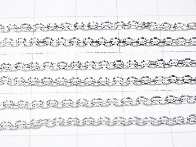 Silver925 Cable Chain 2.0mm Sterling Silver Finish [38cm][40cm][45cm][50cm][60cm] Necklace 1pc