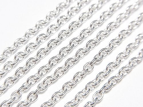 Silver925 Cable Chain 2.3mm Sterling Silver Finish [18cm][38cm][40cm][45cm][50cm][60cm] Necklace 1pc