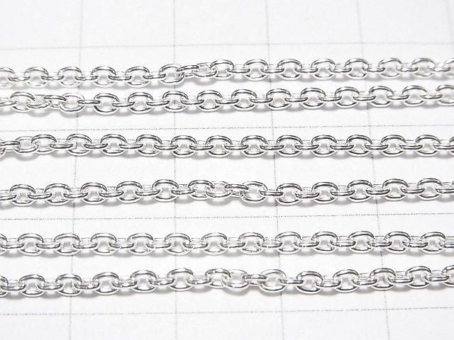 Silver925 Cable Chain 2.3mm Sterling Silver Finish [18cm][38cm][40cm][45cm][50cm][60cm] Necklace 1pc