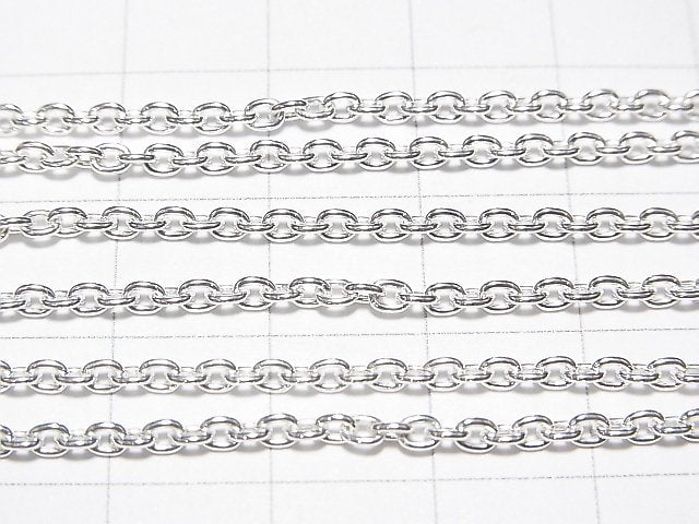 Silver925 Cable Chain 2.3mm Sterling Silver Finish [18cm][38cm][40cm][45cm][50cm][60cm] Necklace 1pc