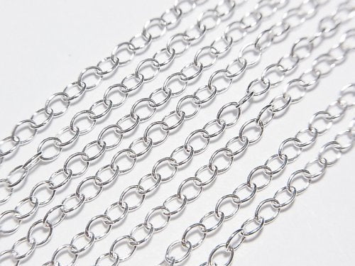 Silver925 Long Cable Chain 2.5mm Sterling Silver Finish [38cm][40cm][45cm][50cm][60cm] Necklace 1pc