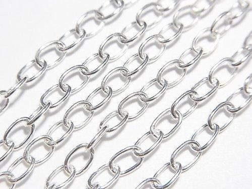 Chaîne à maillons longs en argent 925, finition argent sterling 3,0 mm [40cm][45cm][50cm][60cm] Collier 1 pièce