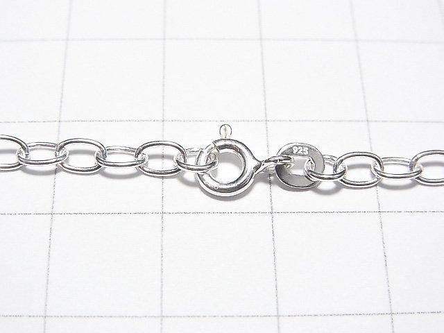 Silver925 Long Cable Chain 3.0mm Sterling Silver Finish [40cm][45cm][50cm][60cm] Necklace 1pc