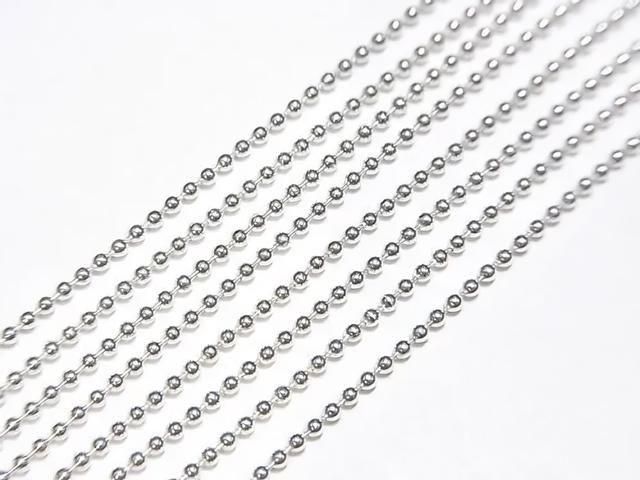 Silver 925 Ball Chain 1.0mm Pure Silver Finish [40cm][45cm][50cm] Necklace 1pc