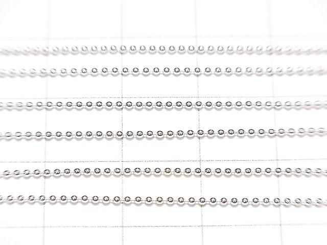Chaîne à billes en Argent 925 1.0mm Finition Argent Pur [40cm][45cm][50cm] Collier 1pc