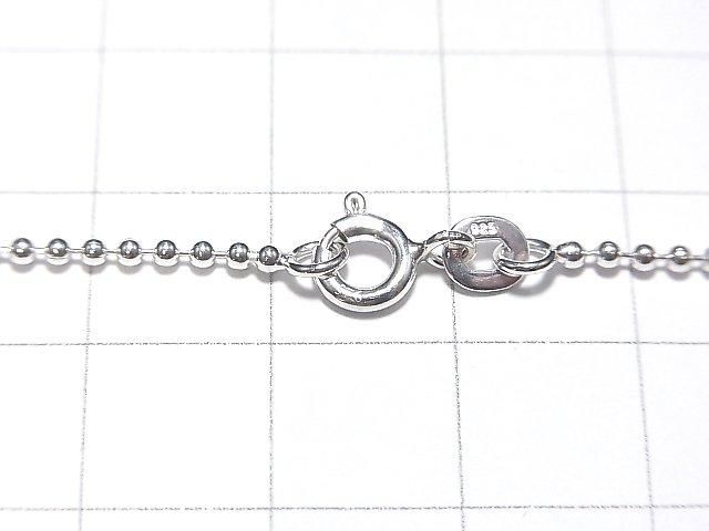 Chaîne à billes en Argent 925, finition Argent Pur 1.5mm [40cm][45cm][50cm] Collier 1pc