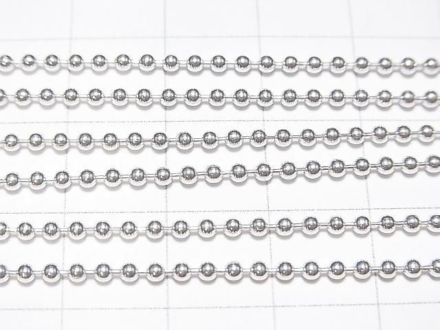 Silver 925 Ball Chain 1.8mm Pure Silver Finish [38cm][40cm][45cm] Necklace 1pc