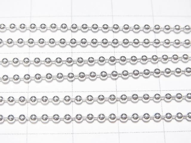 Chaîne Billes Argent 925 1.8mm Finition Argent Pur Collier [38cm][40cm][45cm] 1pc