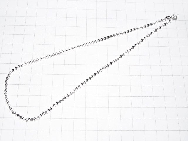 Silver925 Ball Chain 2.3mm Pure Silver Finish [38cm][40cm][45cm][50cm] Necklace 1pc