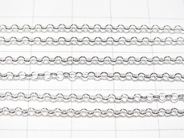 Silver925 Rolo Chain 2.0mm Pure Silver Finish [40cm][45cm][50cm][60cm] Necklace 1pc