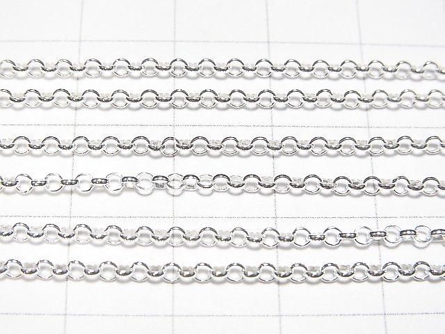 Silver925 Rolo Chain 2.0mm Sterling Silver Finish [40cm][45cm][50cm][60cm] Necklace 1pc