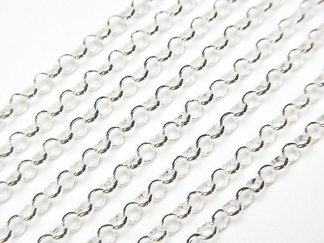 Silver925 Rolo Chain 2.5mm Sterling Silver Finish [40cm][45cm][50cm][60cm] Necklace 1pc