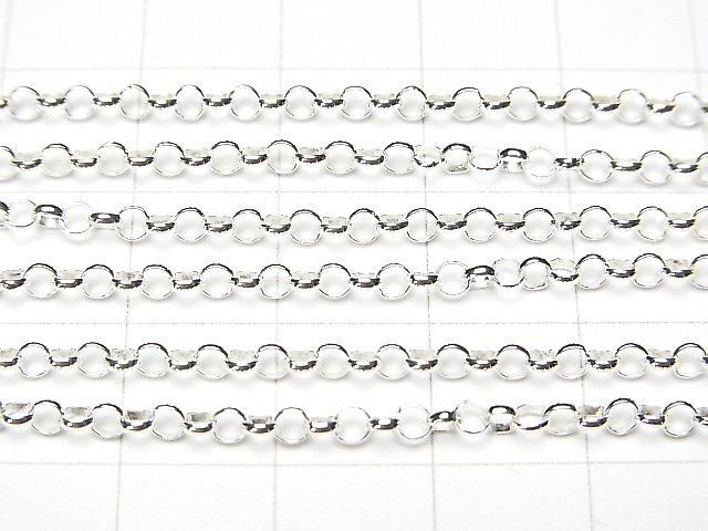 Silver925 Rolo Chain 2.5mm Sterling Silver Finish [40cm][45cm][50cm][60cm] Necklace 1pc