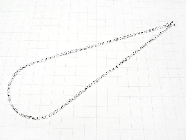 Silver925 Rolo Chain 2.5mm Sterling Silver Finish [40cm][45cm][50cm][60cm] Necklace 1pc
