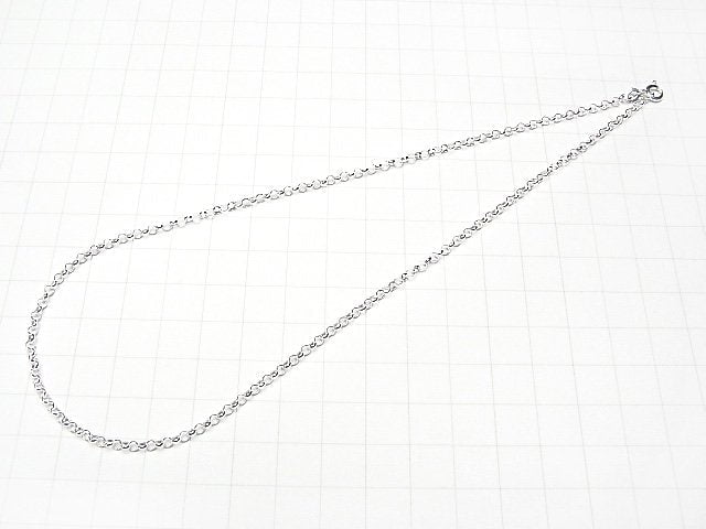 Silver925 Rolo Chain 2.5mm Sterling Silver Finish [40cm][45cm][50cm][60cm] Necklace 1pc