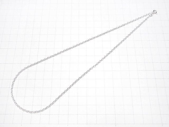 Silver925 Long Rolo Chain 2mm Pure Silver Finish [40cm][45cm][50cm][60cm] Necklace 1pc