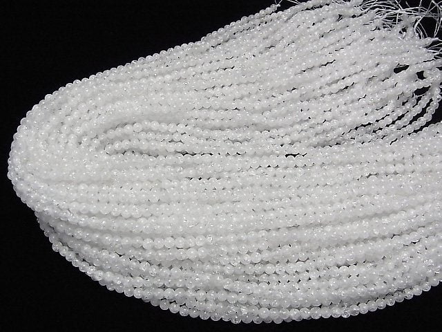 Cracked Crystal  Round 4mm 1strand beads (aprx.15inch/36cm)