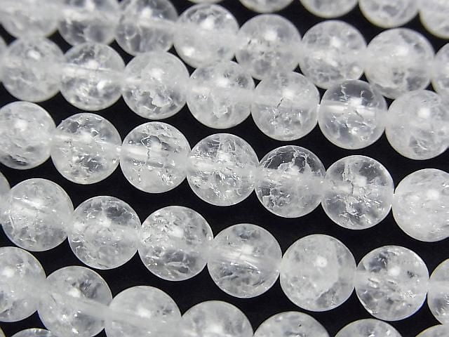 [Video] Cracked Crystal Round 6mm 1-strand beads (approx. 14 inches/35 cm)