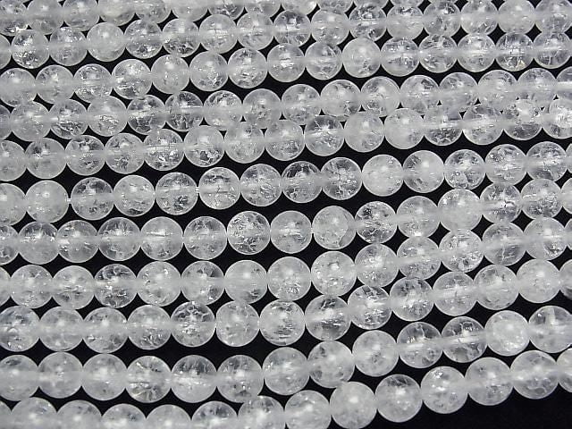 [Video] Cracked Crystal Round 6mm 1-strand beads (approx. 14 inches/35 cm)