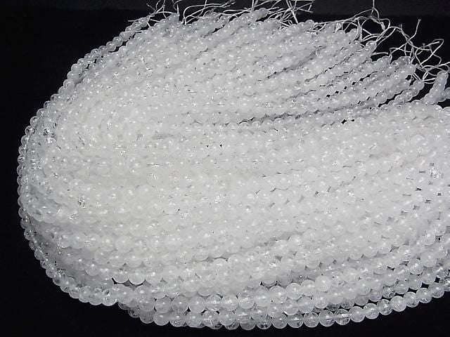 [Video] Cracked Crystal Round 6mm 1-strand beads (approx. 14 inches/35 cm)