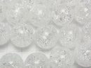 Cracked Crystal  Round 16mm 1/4 or 1strand beads (aprx.15inch/36cm)