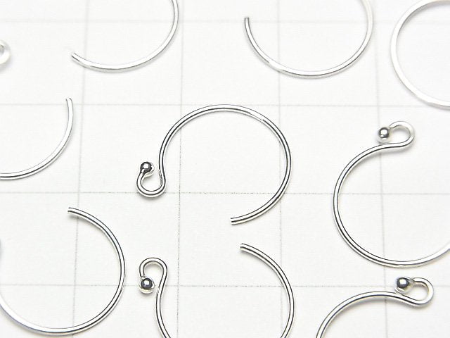 Silver925 Earwire 14x13mm with round beads 2pairs (4 pieces)