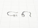 Silver925 Earwire 14x10mm with round beads 2pairs (4 pieces)