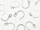 Silver925 Earwire 14x10mm with round beads 2pairs (4 pieces)