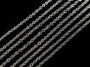 Silver925 Cable Chain 1.1mm Rhodium Plated [38cm][40cm][45cm][50cm][60cm][75cm] Necklace 1pc