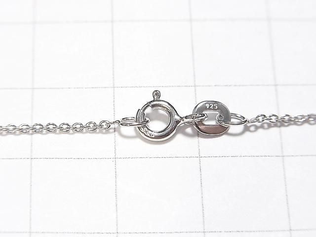 Silver 925 Cable Chain 1.1mm Rhodium Plated [38cm][40cm][45cm][50cm][60cm][75cm] Necklace 1pc