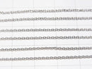 Silver925 Cable Chain 1.1mm Rhodium Plated [38cm][40cm][45cm][50cm][60cm][75cm] Necklace 1pc