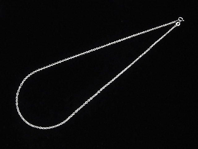 Chaîne maille forçat Argent 925 2mm Plaqué Rhodium [38cm][40cm][45cm][50cm][60cm] Collier 1pc