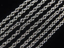 Silver925  Cable Chain  2.3mm Rhodium Plated  [18cm][38cm][40cm][45cm][50cm][60cm] 1pc