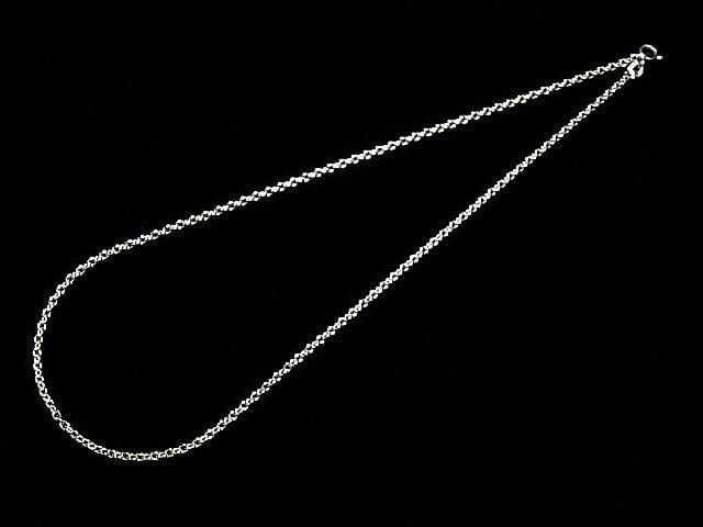 Silver925  Cable Chain  2.3mm Rhodium Plated  [18cm][38cm][40cm][45cm][50cm][60cm] 1pc