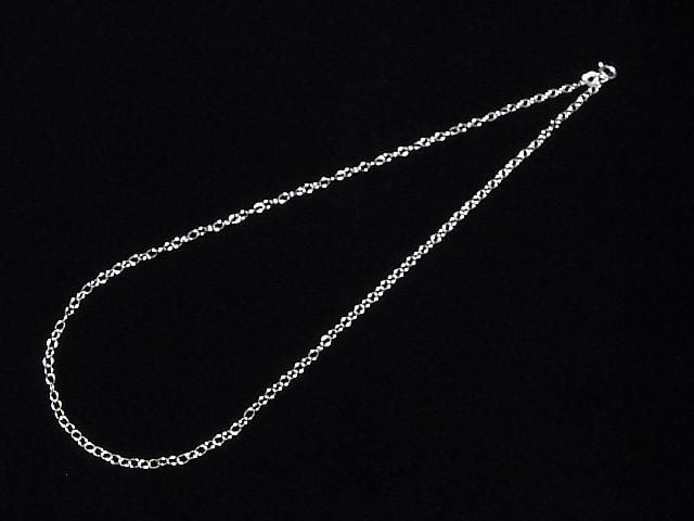 Silver 925 Long Cable Chain 2.5mm Rhodium Plated [40cm][45cm][50cm][60cm] Necklace 1pc