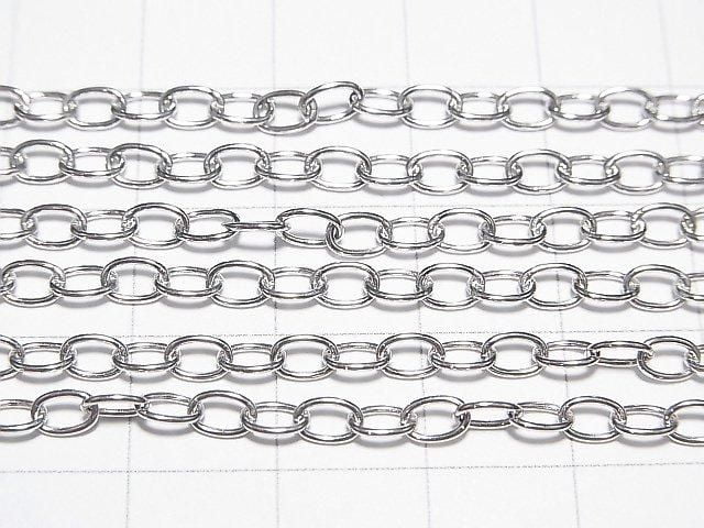 Silber925 Lange Kabelkette 3mm Rhodiumbeschichtet [40cm][45cm][50cm][60cm] Halskette 1 Stück