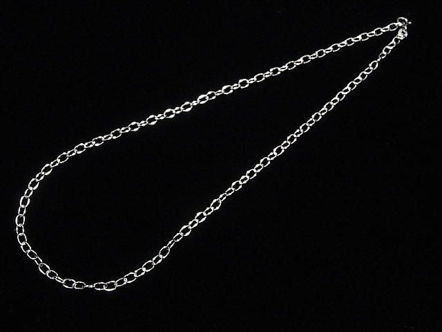 Silber925 Lange Kabelkette 3mm Rhodiumbeschichtet [40cm][45cm][50cm][60cm] Halskette 1 Stück