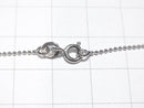 Silver925 Ball Chain 1mm Rhodium Plated [40cm][45cm][50cm][60cm] Necklace 1pc