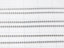 Silver925 Ball Chain 1mm Rhodium Plated [40cm][45cm][50cm][60cm] Necklace 1pc