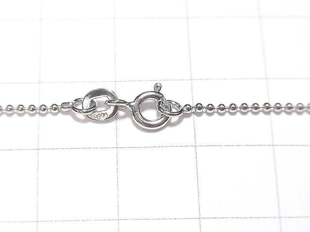 Silver 925 Ball Chain 1.2mm Rhodium Plated [38cm][40cm][45cm][50cm] Necklace 1pc